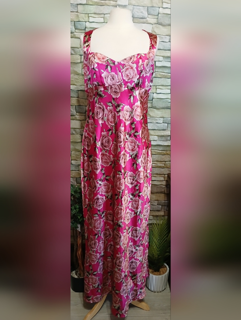 Wild Fable XL Floral Silky Long Maxi Dress New